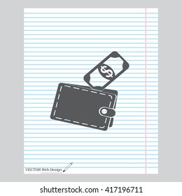wallet with money icon