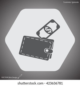 wallet with money icon