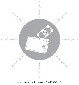 wallet with money icon
