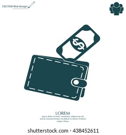 wallet with money icon