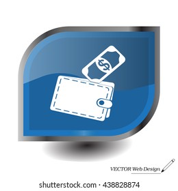 wallet with money icon