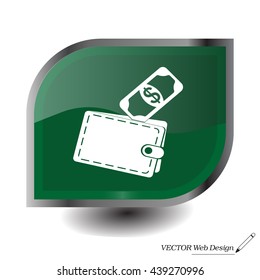 wallet with money icon