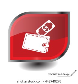wallet with money icon