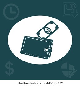 wallet with money icon