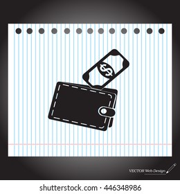 wallet with money icon