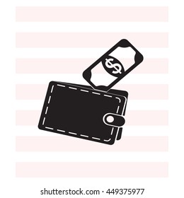 wallet with money icon