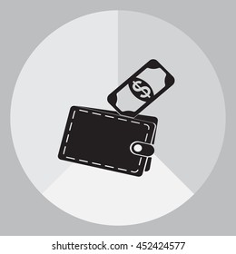 wallet with money icon