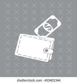 wallet with money icon