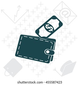 wallet with money icon