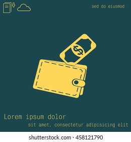 wallet with money icon