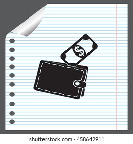 wallet with money icon