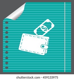 wallet with money icon