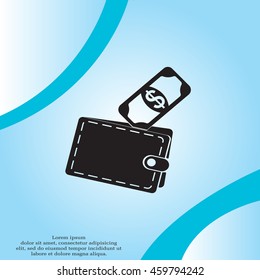 wallet with money icon