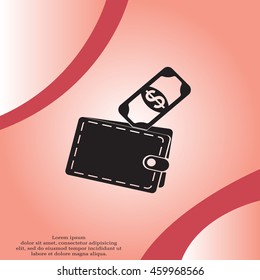 wallet with money icon