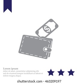 wallet with money icon