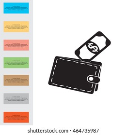 wallet with money icon