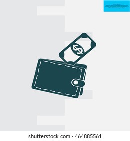 wallet with money icon