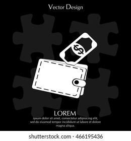 wallet with money icon