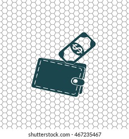 wallet with money icon