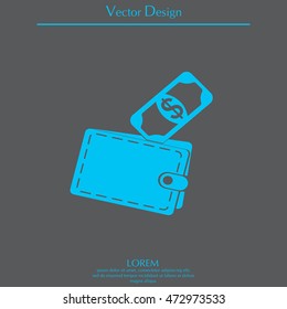 wallet with money icon