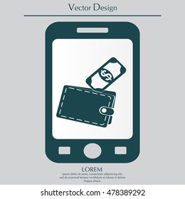 wallet with money icon