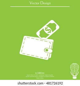 wallet with money icon