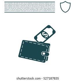 wallet with money icon