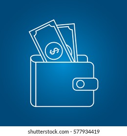 Wallet and money icon