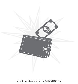 wallet with money icon