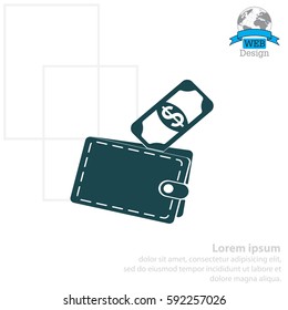 wallet with money icon