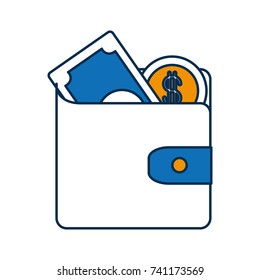 wallet with money icon 