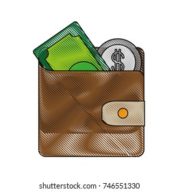 wallet with money icon 