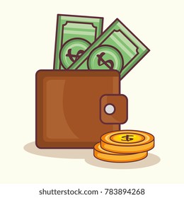wallet with money icon