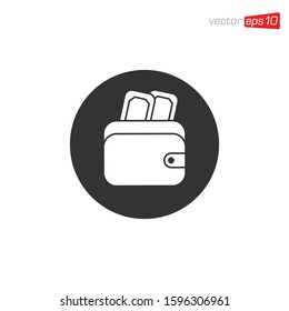 Wallet Money Icon Design Vector Template