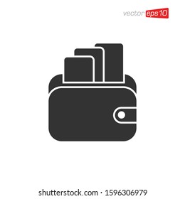 Wallet Money Icon Design Vector Template