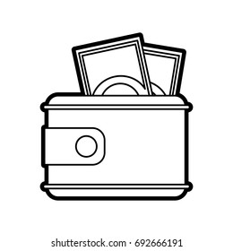 wallet with money icon image
