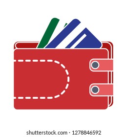 wallet money icon -wallet symbol- purse icon - money symbol - rich illustration- wealth sign - pay vector-shopping sign - bill vector- leather isolated- salary illustration-investment sign