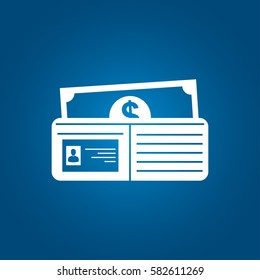 Wallet and Money Icon vector
