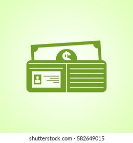 Wallet and Money Icon vector