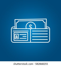 Wallet and Money Icon vector