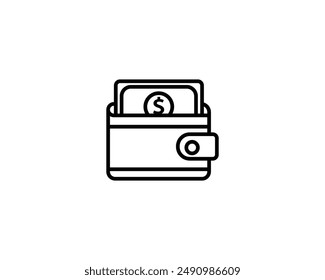 Wallet Money Icon Vector Design
