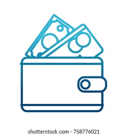 Wallet with money icon vector illustration graphic design