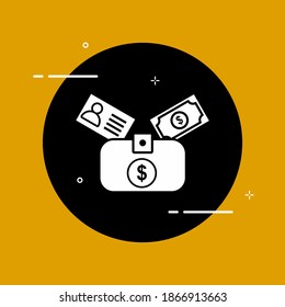 Wallet, money, and identity card simple illustration. Easy to edit with vector file. Can use for all your graphic design content. Especially about finance.