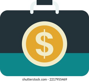 wallet and money illustration in minimal style isolated on background