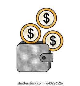 wallet money isolated icon