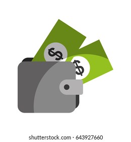 wallet money isolated icon