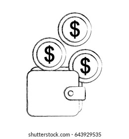wallet money isolated icon