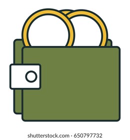 wallet money isolated icon