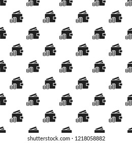 Wallet money pattern seamless repeat background for any web design
