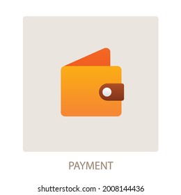 Wallet Money Payment Cash Checkout Shopping Icon for Web Business E-commerce Sign, Website Design Use, Flat Vector Illustration 